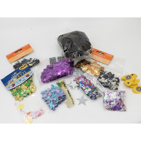 Craft Lot Confetti, Alphabet Stickers, Jewelry Making, Cards Misc. Over 4 Pounds - Picture 8 of 15